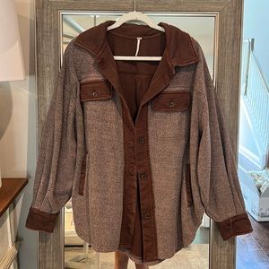 Free people ruby jacket in maroon